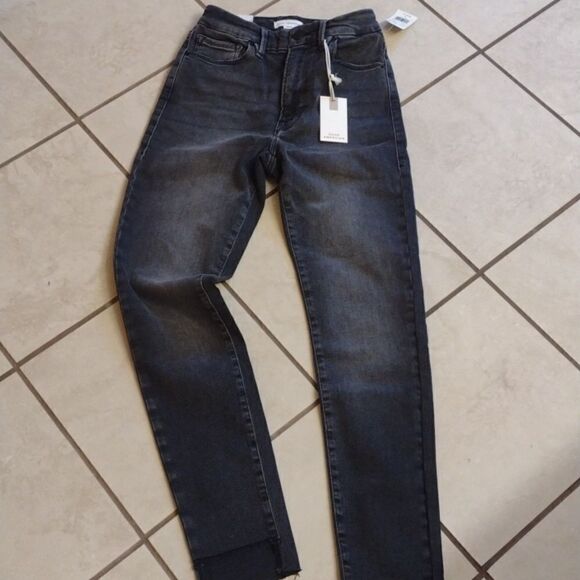 NWT Good American X Calik Denim Good Waist Black Skinny Jeans - Picture 2 of 14